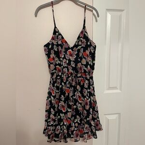 Blue Rain Navy Blue Floral Mini Dress